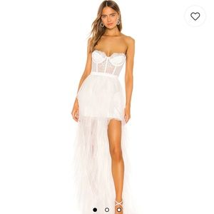 For Love and Lemons Bustier Gown in White